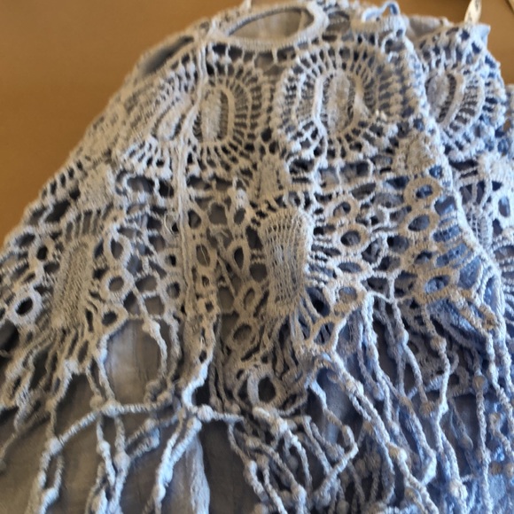 Beautiful Plus Size One World Light Blue Blouse - Picture 7 of 7